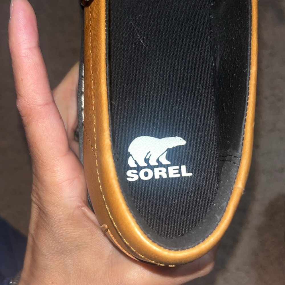 SOREL Joan Now City Loafer‎ Chunky Platform Canyon Gold Black 9 - Picture 7 of 9